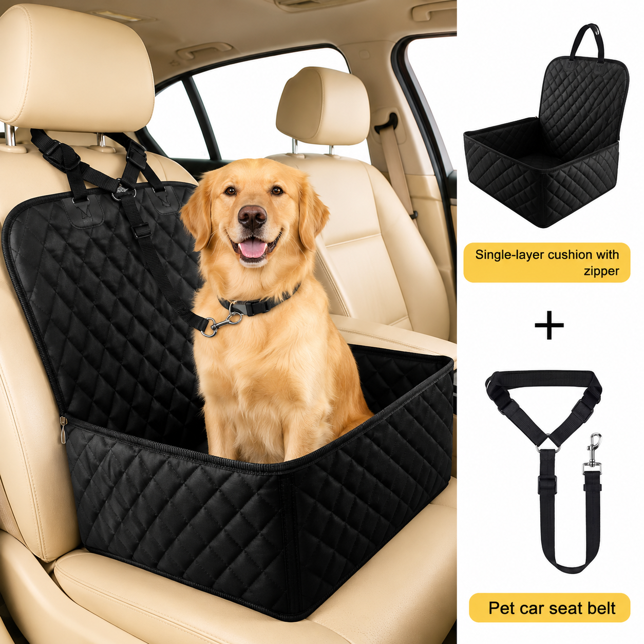 Waterproof Scratch Resistant Dog Car Seat Cover Hammock Protector Pet Travel Rear Seat Bench Auto Accessories Dog Accessories