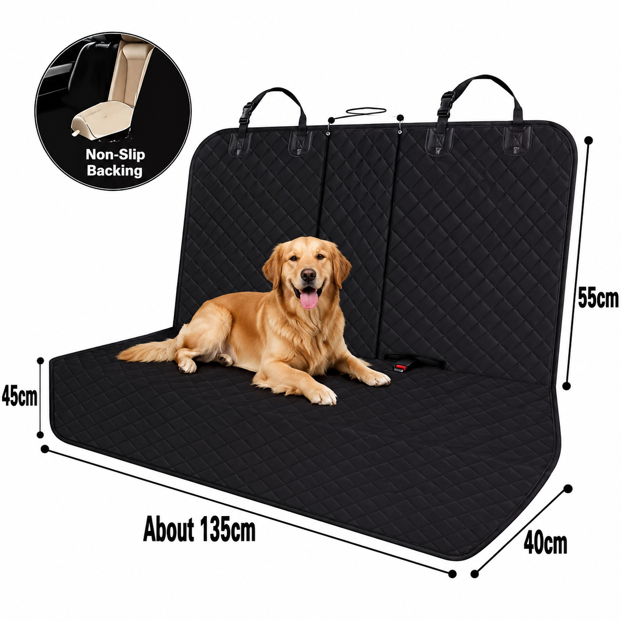 Waterproof Scratch Resistant Dog Car Seat Cover Hammock Protector Pet Travel Rear Seat Bench Auto Accessories Dog Accessories