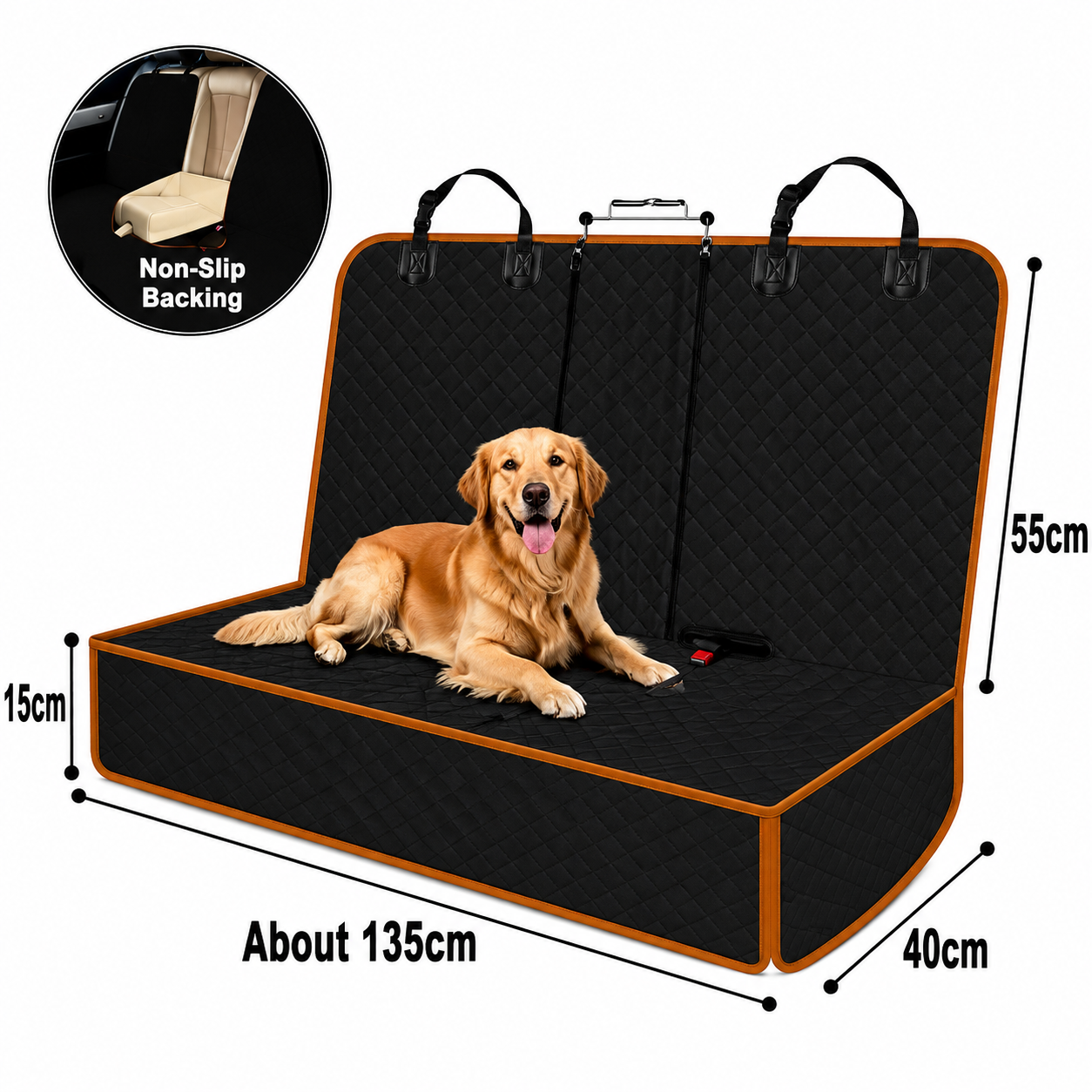 Waterproof Scratch Resistant Dog Car Seat Cover Hammock Protector Pet Travel Rear Seat Bench Auto Accessories Dog Accessories